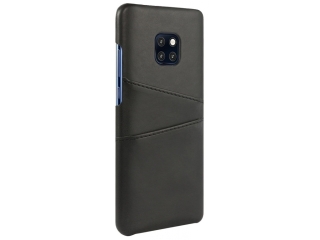 CardCaddy Huawei Mate 20 Pro Leder Backcase mit Kartenfächern schwarz