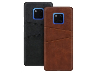 CardCaddy Huawei Mate 20 Pro Leder Backcase mit Kartenfächern schwarz