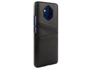 CardCaddy Nokia 9 PureView Leder Backcase mit Kartenfächern schwarz