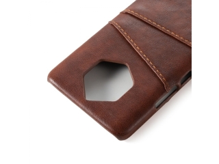 CardCaddy Nokia 9 PureView Leder Backcase mit Kartenfächern braun