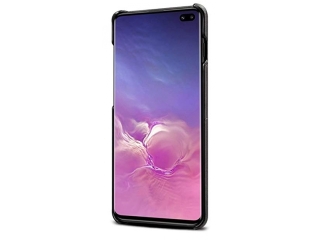 CardCaddy Samsung Galaxy S10+ Leder Backcase mit Kartenfächern schwarz