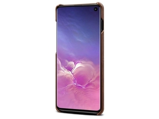 CardCaddy Samsung Galaxy S10e Leder Backcase mit Kartenfächern braun