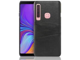 CardCaddy Samsung Galaxy A9 2018 Leder Backcase mit Kartenfächern schwarz