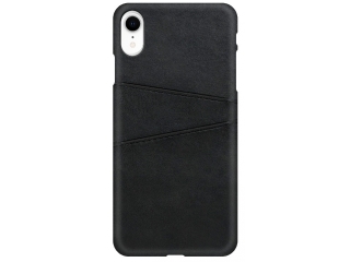 CardCaddy Apple iPhone XR Leder Backcase mit Kartenfächern schwarz