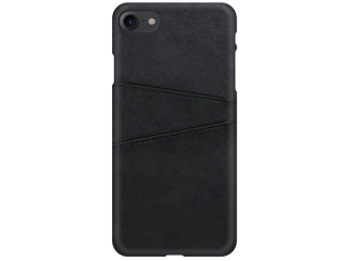 CardCaddy Apple iPhone SE 2020 Leder Backcase mit Kartenfächern schwarz