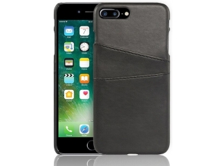 CardCaddy Apple iPhone 8 Plus Leder Backcase mit Kartenfächern schwarz