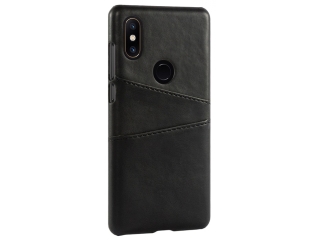 CardCaddy Xiaomi Mi Mix 2S Leder Backcase mit Kartenfächern schwarz