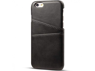 CardCaddy Apple iPhone 6/6S Leder Backcase mit Kartenfächern schwarz