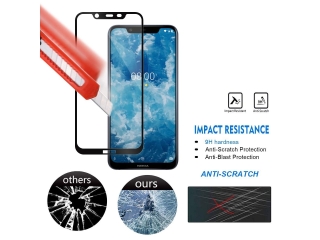 Nokia 8.1 100% Vollbild Panzerglas Schutzfolie 2.5D 9H