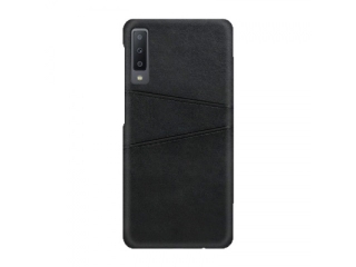 CardCaddy Samsung Galaxy A50 Leder Backcase mit Kartenfächern schwarz
