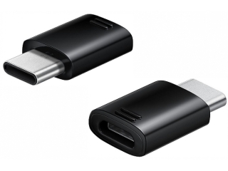 Samsung USB C auf Micro USB Adapter Konverter Stecker in schwarz