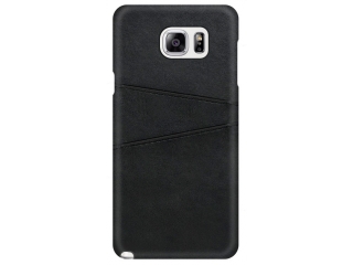 CardCaddy Samsung Galaxy S6 Edge Leder Backcase mit Kartenfächern schwarz
