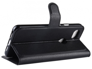 Google Pixel 3a XL Lederhülle Portemonnaie Karten Etui schwarz