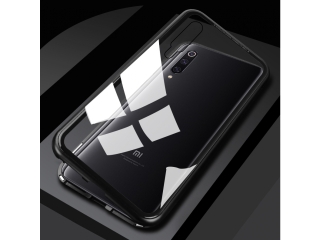 Xiaomi Mi 9 SE Alu Magnetic Glass Case Panzerglas Vorne & Hinten schwarz