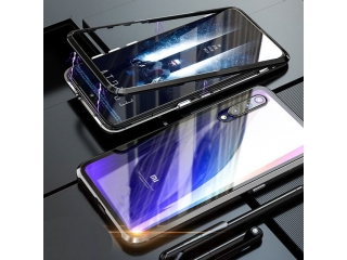 Xiaomi Mi 9 Alu Magnetic Glass Case Panzerglas Vorne & Hinten schwarz