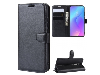 Xiaomi Mi 9T Lederhülle Portemonnaie Karten Etui schwarz