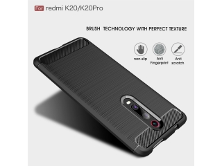 Xiaomi Mi 9T Carbon Gummi Hülle TPU Case schwarz