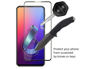 Asus ZenFone 6 100% Vollbild Panzerglas Schutzfolie 2.5D 9H