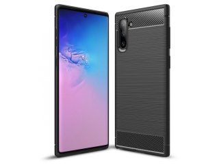 Samsung Galaxy Note10 Carbon Gummi Hülle TPU Case schwarz