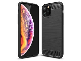 Apple iPhone 11 Pro Carbon Gummi Hülle TPU Case schwarz