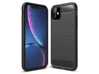 Apple iPhone 11 Carbon Gummi Hülle TPU Case schwarz