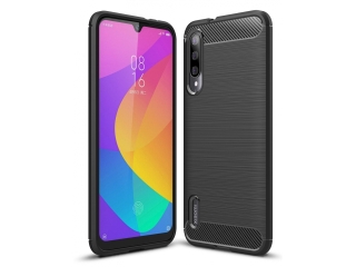 Xiaomi Mi A3 Carbon Gummi Hülle TPU Case schwarz