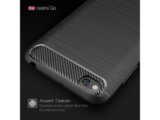 Xiaomi Redmi Go Carbon Gummi Hülle TPU Case schwarz