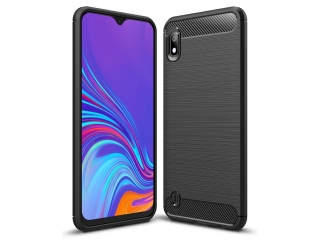 Samsung Galaxy A10 Carbon Gummi Hülle TPU Case schwarz