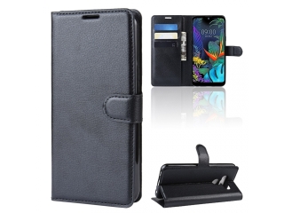 LG K50 Lederhülle Portemonnaie Karten Etui schwarz