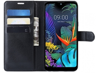 LG K50 Lederhülle Portemonnaie Karten Etui schwarz