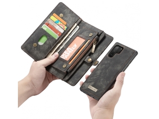 CaseMe Samsung Galaxy Note10+ Echtleder Hülle Karten Etui - schwarz