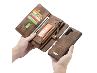 CaseMe Samsung Galaxy Note10 Echtleder Hülle Karten Etui - braun