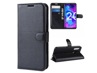 Honor 20 Lite Lederhülle Portemonnaie Karten Etui schwarz