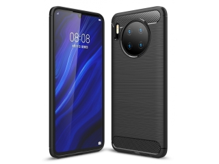 Huawei Mate 30 Carbon Gummi Hülle TPU Case schwarz