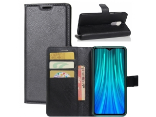 Xiaomi Redmi Note 8 Pro Lederhülle Portemonnaie Karten Etui schwarz