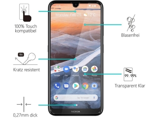 Nokia 3.2 Folie Panzerglas Screen Protector