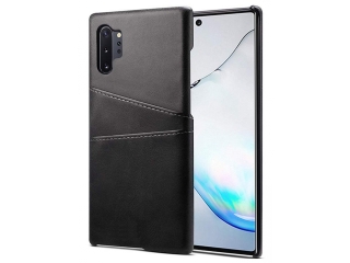 CardCaddy Samsung Galaxy Note10+ Leder Backcase mit Kartenfächern schwarz