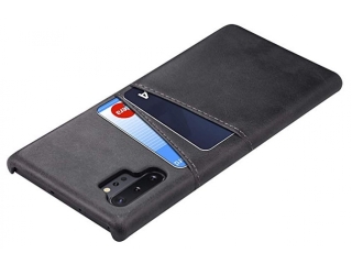 CardCaddy Samsung Galaxy Note10+ Leder Backcase mit Kartenfächern schwarz