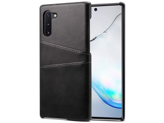 CardCaddy Samsung Galaxy Note10 Leder Backcase mit Kartenfächern schwarz