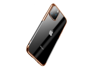 Baseus iPhone 11 Pro Gummi Hülle dünnes 0.8mm Case gold transparent