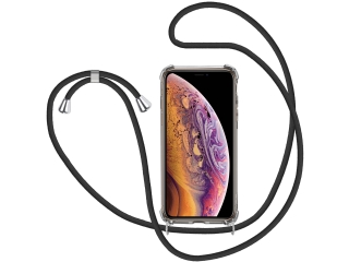 Apple iPhone XS Handykette Necklace Hülle Gummi transparent