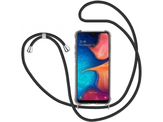 Samsung Galaxy A20e Handykette Necklace Hülle Gummi transparent