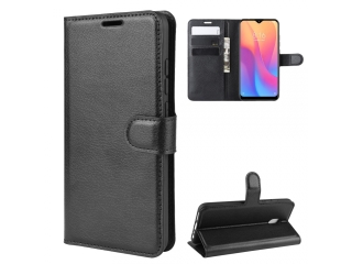 Xiaomi Redmi 8A Lederhülle Portemonnaie Karten Etui schwarz