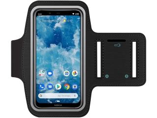 Nokia 8.1 Fitness Jogging Sport Armband mit Schlüsselfach