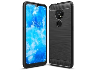 Nokia 7.2 Carbon Gummi Hülle TPU Case schwarz