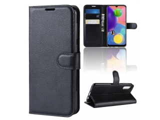 Samsung Galaxy A70s Lederhülle Portemonnaie Karten Etui schwarz