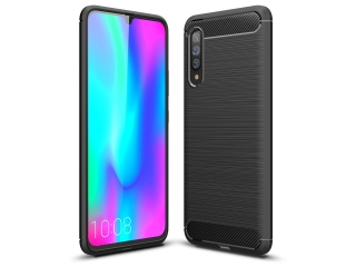 Samsung Galaxy A90 5G Carbon Gummi Hülle TPU Case schwarz