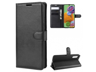 Samsung Galaxy A90 5G Lederhülle Portemonnaie Karten Etui schwarz