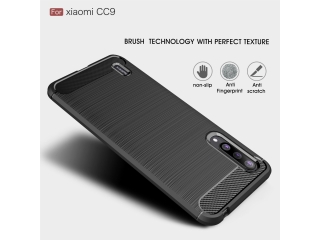 Xiaomi Mi 9 Lite Carbon Gummi Hülle TPU Case schwarz