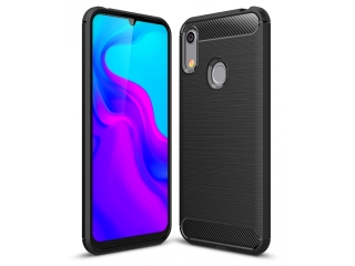 Honor 8A Carbon Gummi Hülle TPU Case schwarz